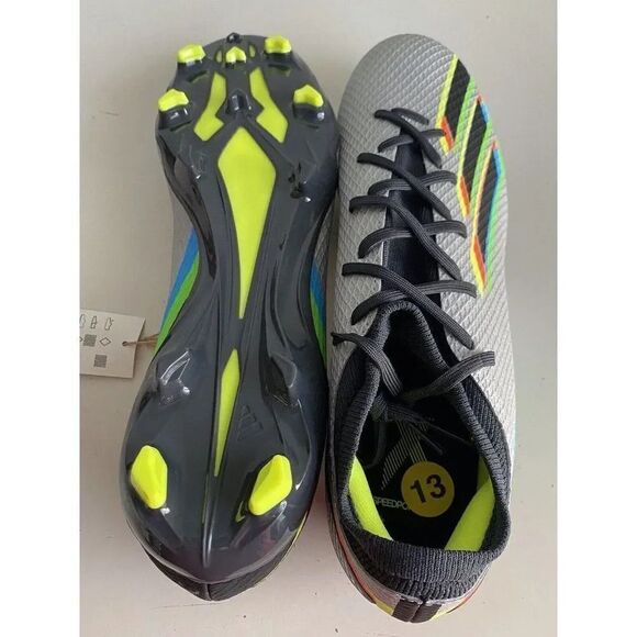 ADIDAS X SPEEDPORTAL.3 FG SOCCER CLEATS SHOES SILVER GW8454 Men’s Sz 13 - Picture 10 of 11